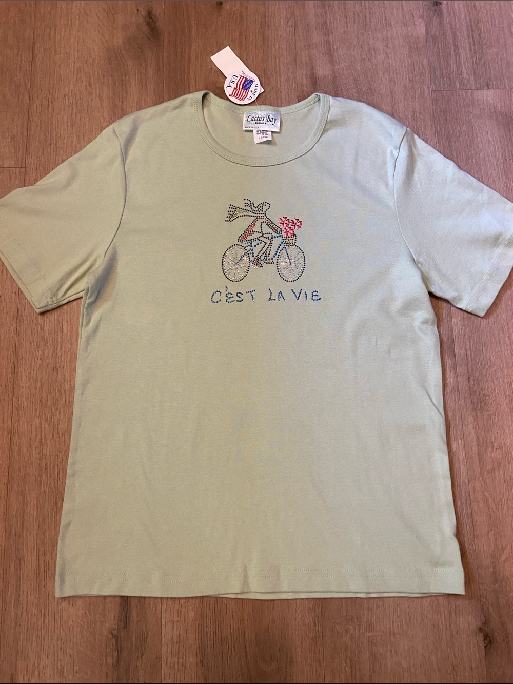Vintage Y2K Cactus Bay Tee Size L C'est La Vie Cotton Tee Grandmacore NWT